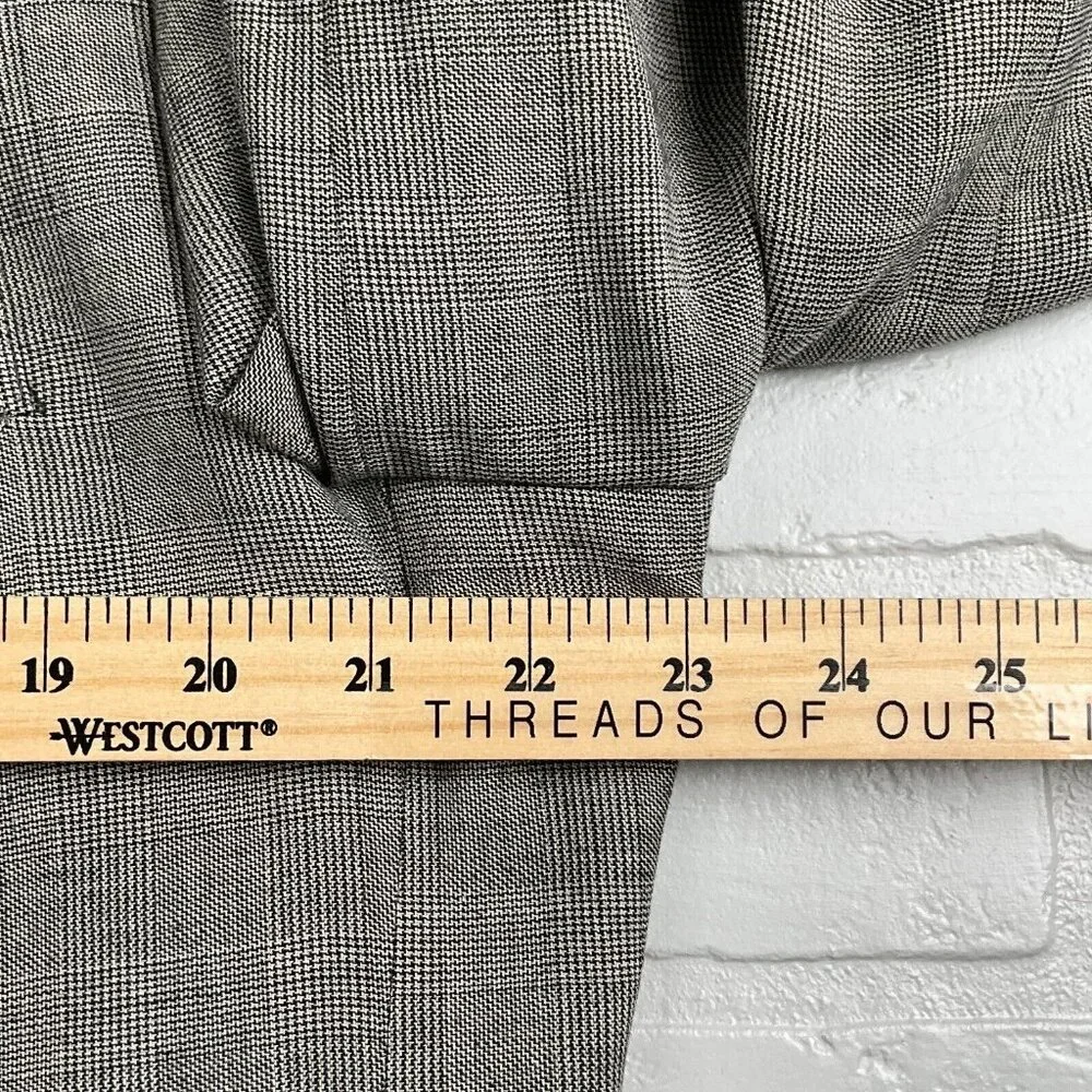 Sterling & Hunt Kuppenheimer Blazer Men 44 Black White Plaid Premier‎ Ed USA VTG